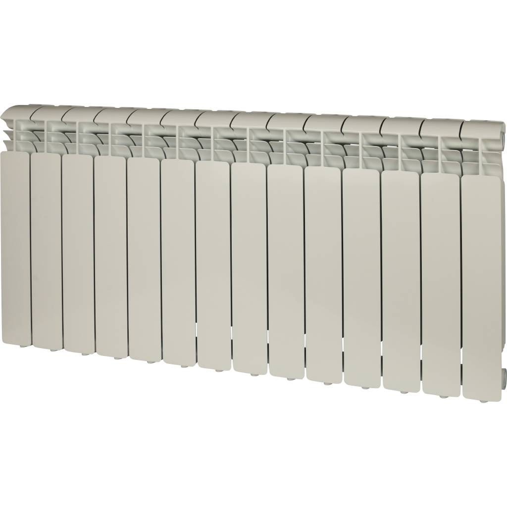 Global ISEO 500 14 секций радиатор алюминиевый боковое подключение (белый RAL 9010)