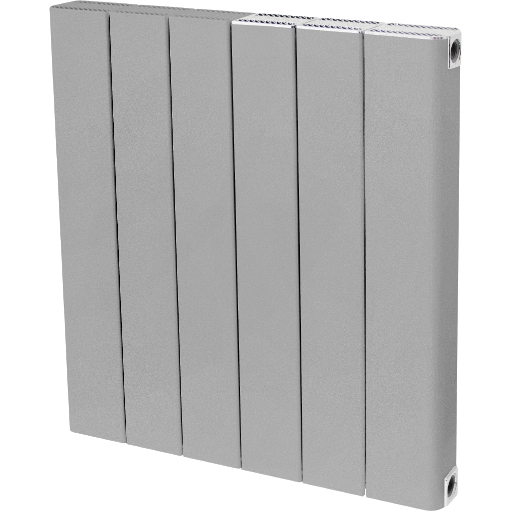Global  Global Sebino 500 6 секции радиатор алюминиевый боковое подключение  (цвет 2676 cod.08 серый)